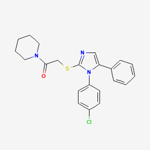 2-((1-(4-chlorophenyl)-5-phenyl-1H-imidazol-2-yl)thio)-1-(piperidin-1-yl)ethanone