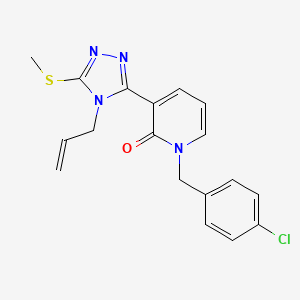 3-[4-allyl-5-(methylsulfanyl)-4H-1,2,4-triazol-3-yl]-1-(4-chlorobenzyl)-2(1H)-pyridinone