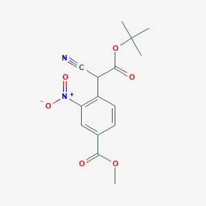 Methyl 4-(2-(tert-butoxy)-1-cyano-2-oxoethyl)-3-nitrobenzoate