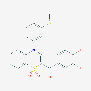 (3,4-dimethoxyphenyl){4-[3-(methylthio)phenyl]-1,1-dioxido-4H-1,4-benzothiazin-2-yl}methanone