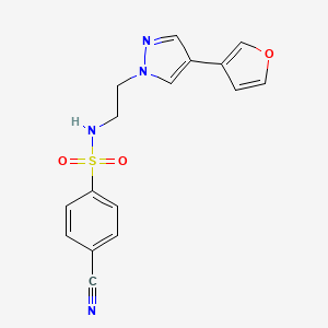 4-cyano-N-(2-(4-(furan-3-yl)-1H-pyrazol-1-yl)ethyl)benzenesulfonamide