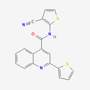 N-(3-cyanothiophen-2-yl)-2-(thiophen-2-yl)quinoline-4-carboxamide