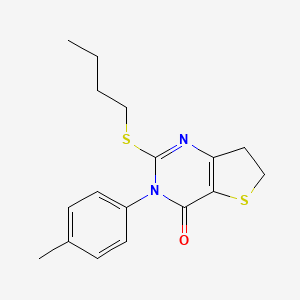 2-Butylsulfanyl-3-(4-methylphenyl)-6,7-dihydrothieno[3,2-d]pyrimidin-4-one