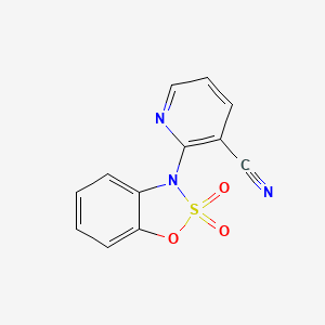 2-(2,2-Dioxo-1,2lambda6,3-benzoxathiazol-3-yl)pyridine-3-carbonitrile