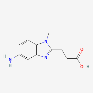molecular formula C11H13N3O2 B3012692 3-(5-amino-1-methyl-1H-benzimidazol-2-yl)propanoic acid CAS No. 924832-42-8
