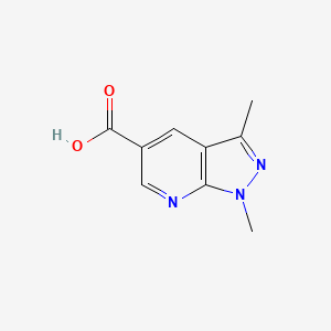 molecular formula C9H9N3O2 B3012694 1,3-dimethyl-1H-pyrazolo[3,4-b]pyridine-5-carboxylic acid CAS No. 19743-72-7