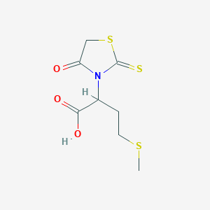 molecular formula C8H11NO3S3 B3012707 4-(Methylthio)-2-(4-oxo-2-thioxo-1,3-thiazolidin-3-yl)butanoic acid CAS No. 90812-31-0