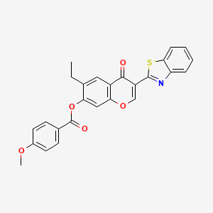 3-(benzo[d]thiazol-2-yl)-6-ethyl-4-oxo-4H-chromen-7-yl 4-methoxybenzoate