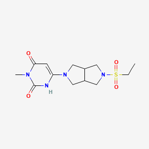 6-(5-Ethylsulfonyl-1,3,3a,4,6,6a-hexahydropyrrolo[3,4-c]pyrrol-2-yl)-3-methyl-1H-pyrimidine-2,4-dione