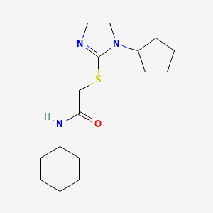 N-cyclohexyl-2-((1-cyclopentyl-1H-imidazol-2-yl)thio)acetamide