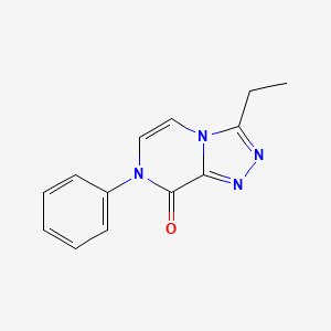 molecular formula C13H12N4O B3012739 3-ethyl-7-phenyl[1,2,4]triazolo[4,3-a]pyrazin-8(7H)-one CAS No. 946324-74-9