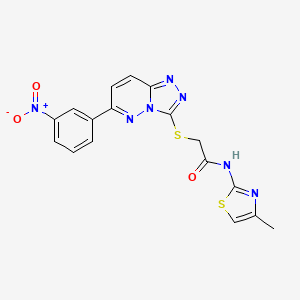 N-(4-methylthiazol-2-yl)-2-((6-(3-nitrophenyl)-[1,2,4]triazolo[4,3-b]pyridazin-3-yl)thio)acetamide