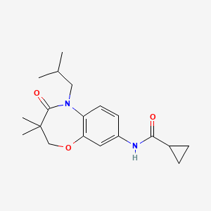 N-(5-isobutyl-3,3-dimethyl-4-oxo-2,3,4,5-tetrahydrobenzo[b][1,4]oxazepin-8-yl)cyclopropanecarboxamide