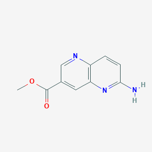 molecular formula C10H9N3O2 B3012753 Methyl 6-amino-1,5-naphthyridine-3-carboxylate CAS No. 1170979-26-6; 2090981-63-6