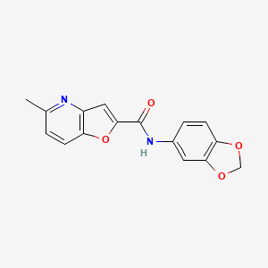 molecular formula C16H12N2O4 B3012804 N-(benzo[d][1,3]dioxol-5-yl)-5-methylfuro[3,2-b]pyridine-2-carboxamide CAS No. 942005-59-6