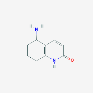 molecular formula C9H12N2O B3012807 5-amino-5,6,7,8-tetrahydroquinolin-2(1H)-one CAS No. 380189-31-1