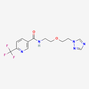 N-{2-[2-(1H-1,2,4-triazol-1-yl)ethoxy]ethyl}-6-(trifluoromethyl)pyridine-3-carboxamide