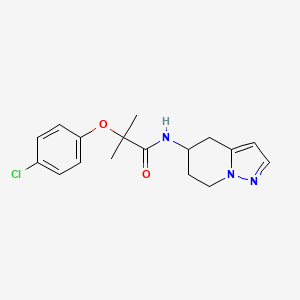 2-(4-chlorophenoxy)-2-methyl-N-(4,5,6,7-tetrahydropyrazolo[1,5-a]pyridin-5-yl)propanamide