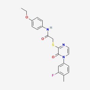 N-(4-ethoxyphenyl)-2-[4-(3-fluoro-4-methylphenyl)-3-oxopyrazin-2-yl]sulfanylacetamide