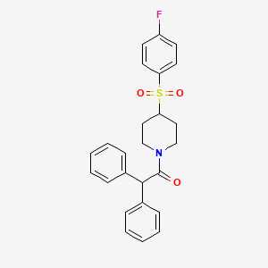 1-(4-((4-Fluorophenyl)sulfonyl)piperidin-1-yl)-2,2-diphenylethanone