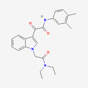 2-(1-(2-(diethylamino)-2-oxoethyl)-1H-indol-3-yl)-N-(3,4-dimethylphenyl)-2-oxoacetamide