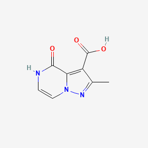 molecular formula C8H7N3O3 B3012825 2-Methyl-4-oxo-4,5-dihydropyrazolo[1,5-a]pyrazine-3-carboxylic acid CAS No. 2168266-79-1