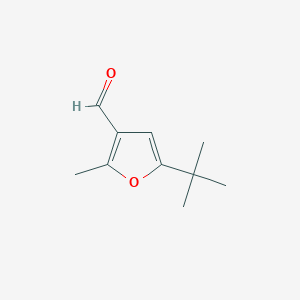 molecular formula C10H14O2 B3012843 5-Tert-butyl-2-methylfuran-3-carbaldehyde CAS No. 1150222-37-9