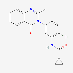 molecular formula C19H16ClN3O2 B3012847 N-(2-chloro-5-(2-methyl-4-oxoquinazolin-3(4H)-yl)phenyl)cyclopropanecarboxamide CAS No. 899757-69-8
