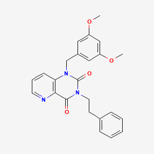 molecular formula C24H23N3O4 B3012852 1-(3,5-dimethoxybenzyl)-3-phenethylpyrido[3,2-d]pyrimidine-2,4(1H,3H)-dione CAS No. 921824-11-5