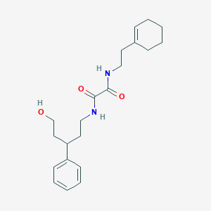 molecular formula C21H30N2O3 B3012878 N1-(2-(cyclohex-1-en-1-yl)ethyl)-N2-(5-hydroxy-3-phenylpentyl)oxalamide CAS No. 2034591-64-3