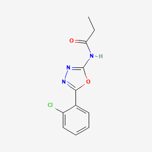 molecular formula C11H10ClN3O2 B3012881 N-[5-(2-chlorophenyl)-1,3,4-oxadiazol-2-yl]propanamide CAS No. 14632-11-2
