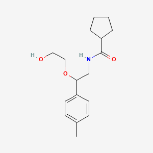 molecular formula C17H25NO3 B3012920 N-[2-(2-hydroxyethoxy)-2-(4-methylphenyl)ethyl]cyclopentanecarboxamide CAS No. 1795190-95-2
