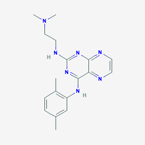 molecular formula C18H23N7 B3012971 N2-(2-(dimethylamino)ethyl)-N4-(2,5-dimethylphenyl)pteridine-2,4-diamine CAS No. 946298-17-5