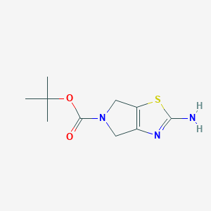 molecular formula C10H15N3O2S B3012976 tert-butyl 2-amino-4H-pyrrolo[3,4-d]thiazole-5(6H)-carboxylate CAS No. 365996-62-9
