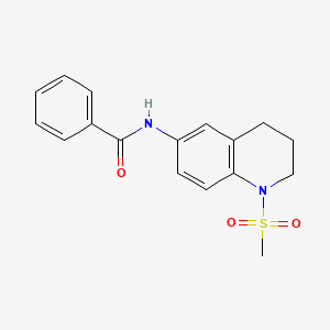 molecular formula C17H18N2O3S B3013003 N-(1-methylsulfonyl-3,4-dihydro-2H-quinolin-6-yl)benzamide CAS No. 941882-68-4