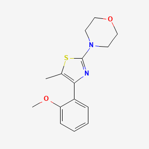 molecular formula C15H18N2O2S B3013012 4-[4-(2-Methoxyphenyl)-5-methyl-1,3-thiazol-2-yl]morpholine CAS No. 1621375-63-0