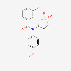 molecular formula C20H21NO4S B3013061 N-(1,1-dioxido-2,3-dihydrothiophen-3-yl)-N-(4-ethoxyphenyl)-3-methylbenzamide CAS No. 863020-93-3