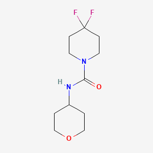 molecular formula C11H18F2N2O2 B3013099 4,4-difluoro-N-(oxan-4-yl)piperidine-1-carboxamide CAS No. 2097866-96-9