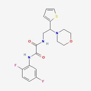 molecular formula C18H19F2N3O3S B3013126 N1-(2,5-difluorophenyl)-N2-(2-morpholino-2-(thiophen-2-yl)ethyl)oxalamide CAS No. 899747-41-2