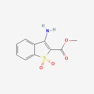molecular formula C10H9NO4S B3013134 Methyl 3-amino-1-benzothiophene-2-carboxylate 1,1-dioxide CAS No. 1707586-40-0