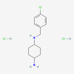 molecular formula C13H21Cl3N2 B3013150 (1R*,4R*)-N1-(4-Chlorobenzyl)cyclohexane-1,4-diamine dihydrochloride CAS No. 1286273-89-9