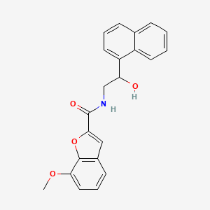 molecular formula C22H19NO4 B3013181 N-(2-hydroxy-2-(naphthalen-1-yl)ethyl)-7-methoxybenzofuran-2-carboxamide CAS No. 1351661-73-8
