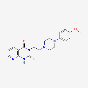 molecular formula C20H23N5O2S B3013183 3-{2-[4-(4-methoxyphenyl)piperazin-1-yl]ethyl}-2-sulfanylidene-1H,2H,3H,4H-pyrido[2,3-d]pyrimidin-4-one CAS No. 896707-87-2