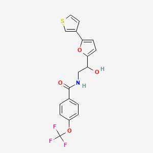 N-(2-hydroxy-2-(5-(thiophen-3-yl)furan-2-yl)ethyl)-4-(trifluoromethoxy)benzamide