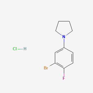 1-(3-Bromo-4-fluorophenyl)pyrrolidine;hydrochloride