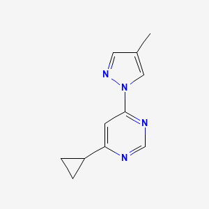 4-Cyclopropyl-6-(4-methylpyrazol-1-yl)pyrimidine