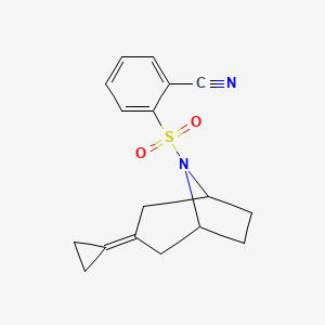 2-(((1R,5S)-3-cyclopropylidene-8-azabicyclo[3.2.1]octan-8-yl)sulfonyl)benzonitrile