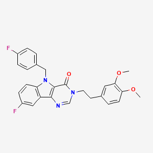 3-(3,4-dimethoxyphenethyl)-8-fluoro-5-(4-fluorobenzyl)-3H-pyrimido[5,4-b]indol-4(5H)-one