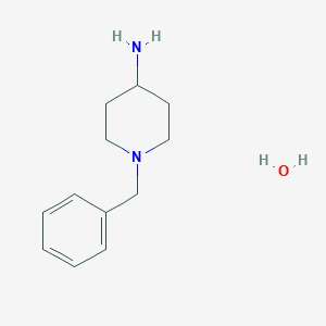 molecular formula C12H18ClN2- B3013246 4-Ammonio-1-benzylpiperidinium dichloride CAS No. 7356-90-3