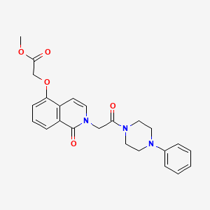 Methyl 2-[1-oxo-2-[2-oxo-2-(4-phenylpiperazin-1-yl)ethyl]isoquinolin-5-yl]oxyacetate